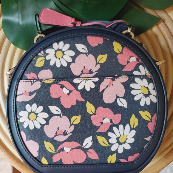 New Kate Spade Traveler Road Trip Floral Print Crossbody Blue Multi - Picture 4 of 5
